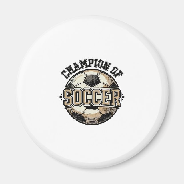 Vintage Champion av fotbollströja design_1 Magnet (Framsidan)