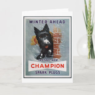 Vintage Champion Spark Plugs Ad Kort