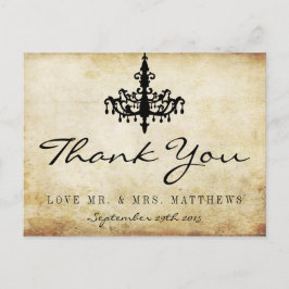 Vintage Chandelier Bröllop Collection Vykort