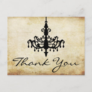 Vintage Chandelier Bröllop Collection Vykort