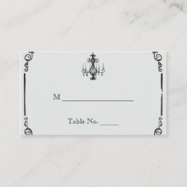 Vintage Chandelier Bröllop Place Cards Placeringskort