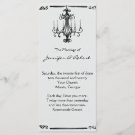 Vintage Chandelier-Bröllopsprogram Program