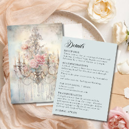 Vintage Chandelier Enchanted Fairy Tale Wedding  Tilläggskort