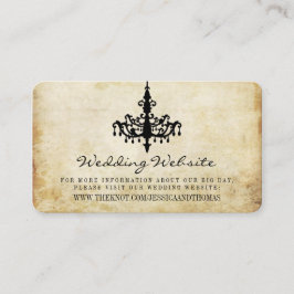 Vintage Chandelier-insamlingsplatsen Bröllop Tilläggskort