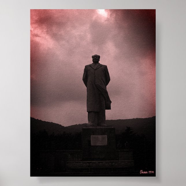 Vintage Changsha Mao Tse Tung statue Poster (Framsidan)