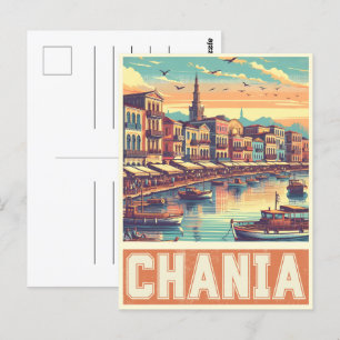 Vintage Chania City Souvenirs reta greece resa Vykort