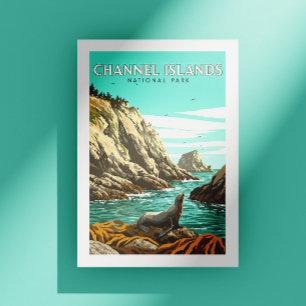 Vintage Channel Islands nationalpark Vykort