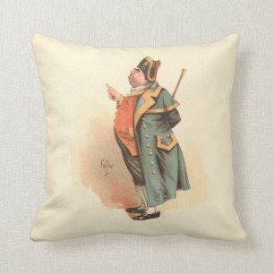 Vintage Charles Dickens Oliver Twist Bumble Kudde