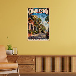 Vintage Charleston South Carolina Reseposter Poster