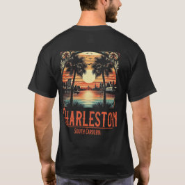 Vintage Charleston South Carolina Sunset T Shirt