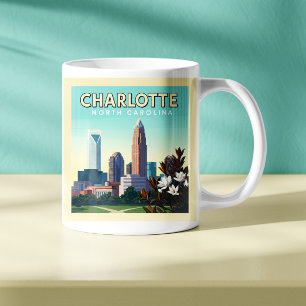 Vintage Charlotte North Carolina Kaffemugg