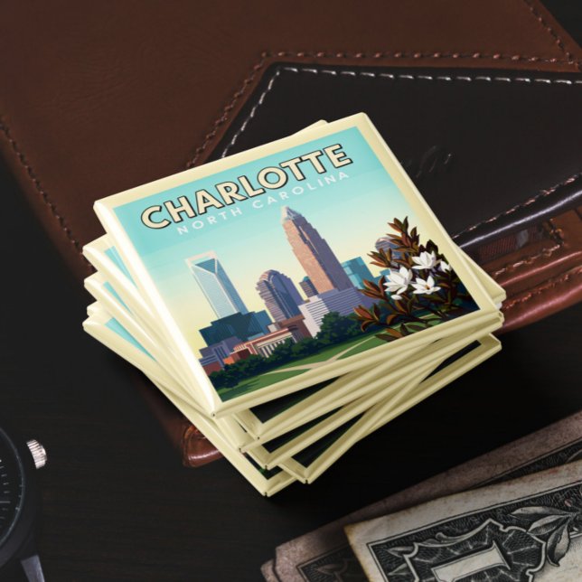 Vintage Charlotte North Carolina Magnet (Skapare uppladdad)