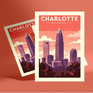 Vintage Charlotte North Carolina Vykort