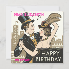Vintage Charm Födelsedagskort Ett Tidlöst Design Inbjudningar