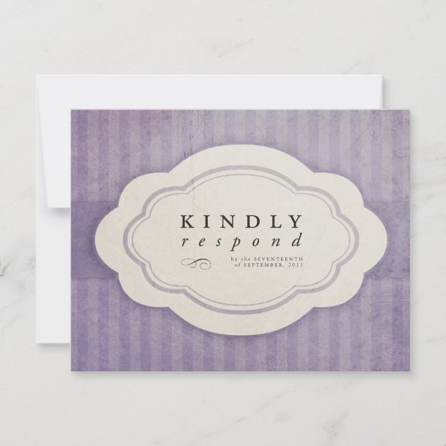 Vintage Charm Lilac-svarskort OSA Kort (Framsida)