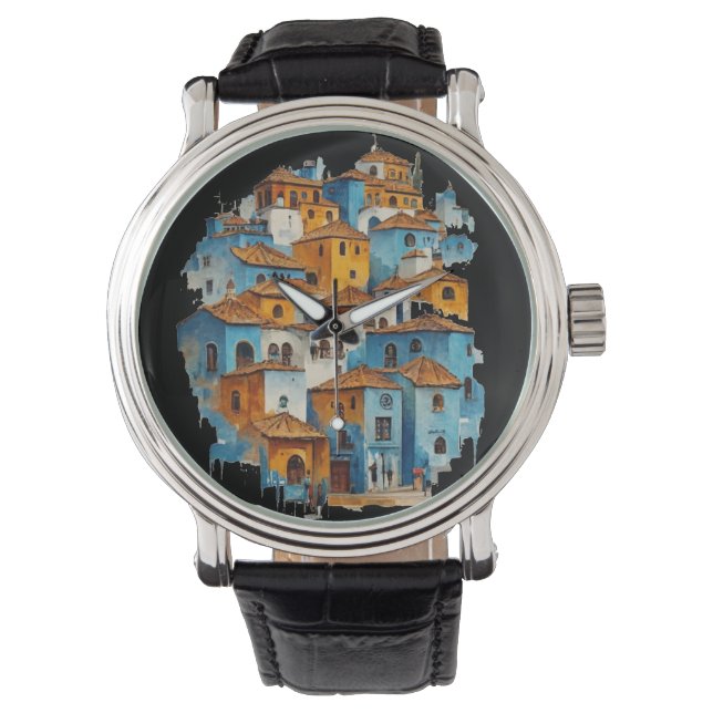 Vintage Charm of Chefchaouen Armbandsur (Framsida)