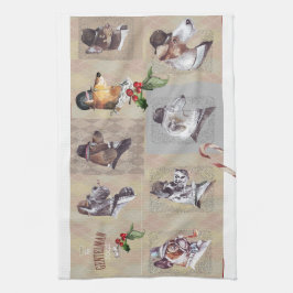 🐾 Vintage Charm of “The Gentleman Dogs”! 🐾 Kökshandduk