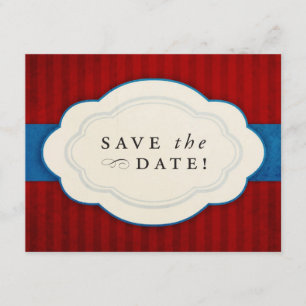 Vintage Charm Red, White and Blue Sparar datumet Spara Datumet