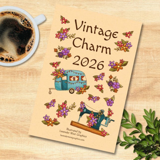 Vintage Charm Retro Nostalgia Kalender (Skapare uppladdad)