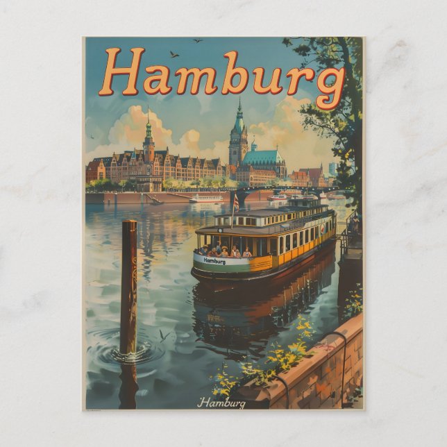 Vintage Charms of Hamburgs Inner Alster Vykort (Framsida)