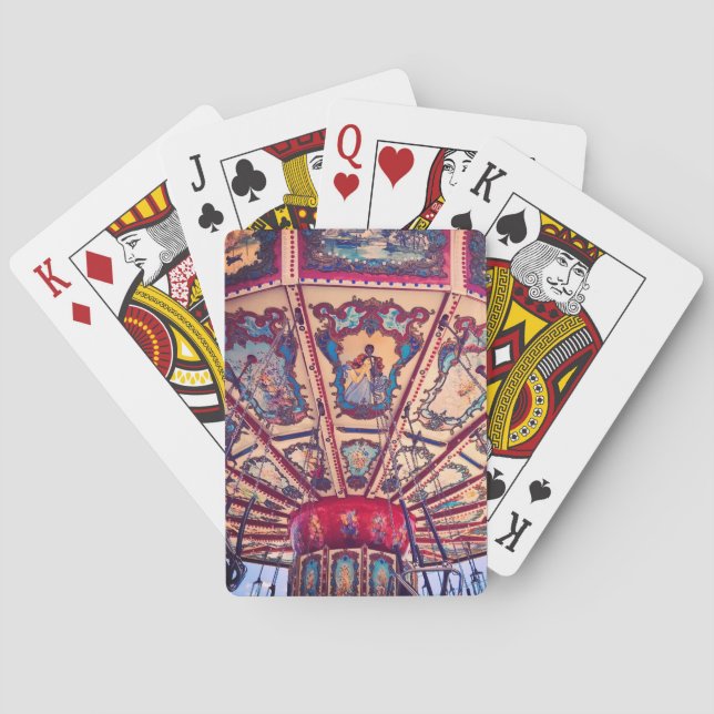 Vintage Chars Swing Fairground Ride Casinokort (Baksidan)