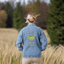 Vintage Chartreuse Luna Moth med Monogram Namn