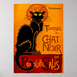 Vintage Chatta Noir - Poster med svart katt