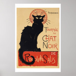 Vintage ’Chatta Noir’ Steinlen Art nouveau Poster