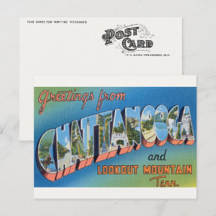 Vintage Chattanooga, TN och Signal Mtn. vykort