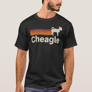 Vintage Cheagle Retro Mamma Pappa Hund T Shirt