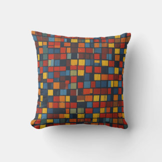 Vintage check mönster cushion kudde