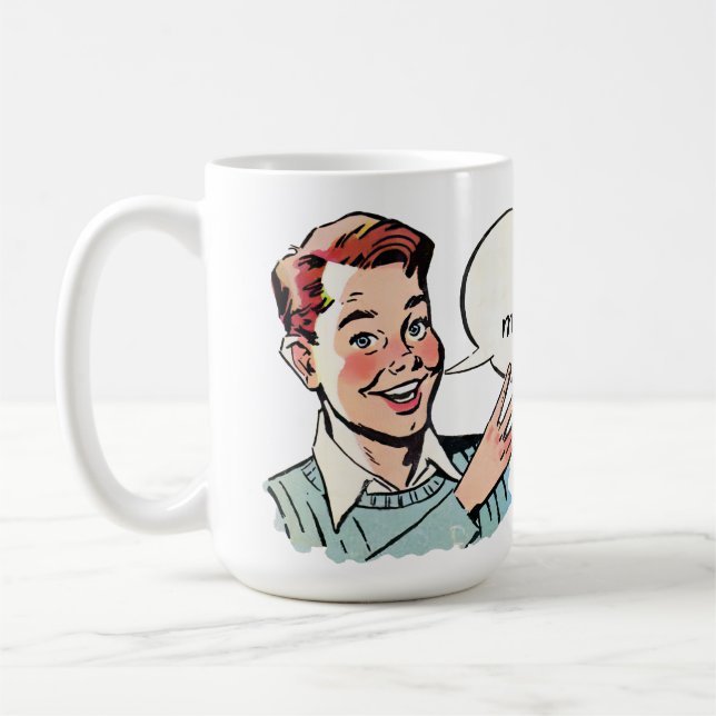 Vintage Cheeky Boy med två Finger Salute Kaffemugg (Vänster)