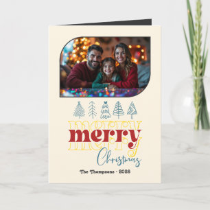 Vintage Cheer Hand plockade God jul Foto Helgkort