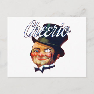 Vintage Cheerio Top hat Guy Vykort