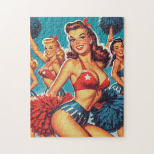Vintage CheerLeader Girls Pussel
