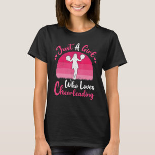 Vintage CheerLeading Bara en flicka som Kärlek Che T Shirt