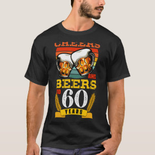 Vintage Cheers och Öl till min 60-åriga 60-åring T Shirt