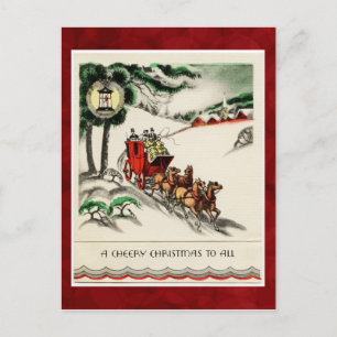 Vintage Cheery jul-vykort Helg Vykort