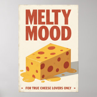 Vintage Cheese Poster – Retro Kitchen Wall Art