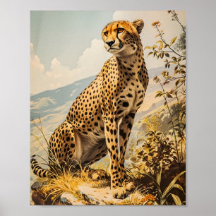 Vintage Cheetah Poster
