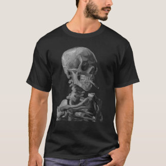 Vintage chef för en Skeleton Van Gogh Skull-Van Go T Shirt