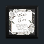 Vintage Cherish Mor i Groom-Personligen Minnesask<br><div class="desc">Vintage Cherish White Blommigt & Ro Guld målade Rosor och blommor. En Vintage Classic and Elegant look, och många Grått, Ivory White, Ro Guld, Dusty Rosa, Gräs Grönt och Grått löv och löv. Med handmålad Blommigt inslag, Vintage Classic Script Typsnitt och Elegant Ro Guld Foil Geometric Square Glitter på en...</div>