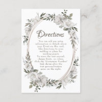 Vintage Cherish Oval Blommigt Bröllop Directions