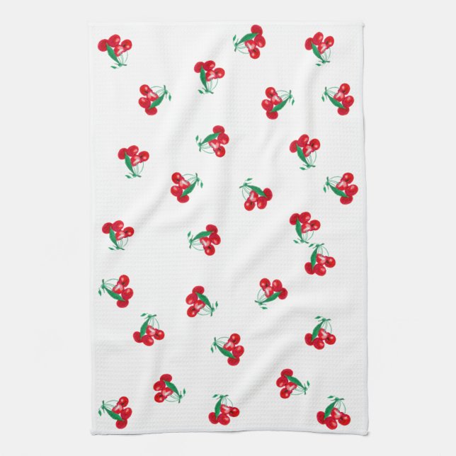 Vintage Cherries Kitchen Towel Kökshandduk (Vertikal)