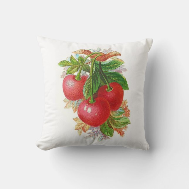 Vintage Cherries Kudde (Framsida)