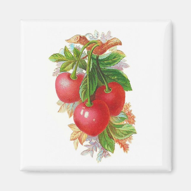 Vintage Cherries Magnet (Framsidan)
