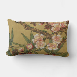 Vintage Cherry Blommars Asian Japanska Flowers Lumbarkudde