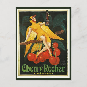 Vintage Cherry Rocher Advertisement Vykort