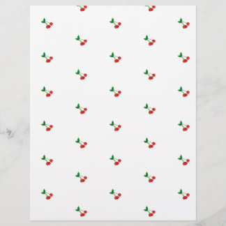 Vintage Cherry Stems Scrapbook är Papper