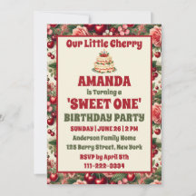 Vintage Cherry 'Sweet One' 1st Birthday Party